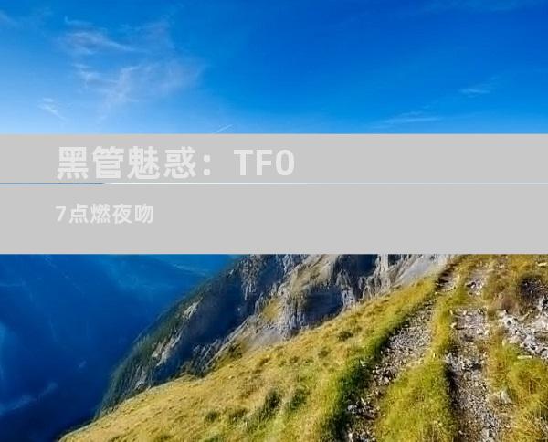 黑管魅惑：TF07点燃夜吻
